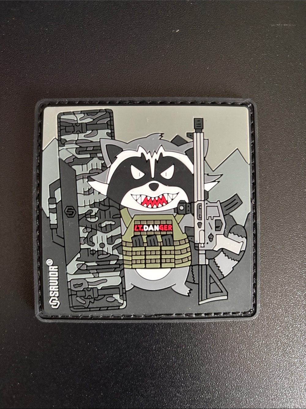 Tactical Raccoon Morale Patch LT. Danger 3x3